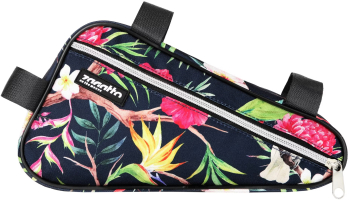 Geanta de bicicleta triunghiulara Zagatto R Multicolor Model floral Universala Unisex Multifunctionala Fermoar reflectorizant Imper 
