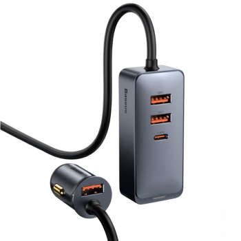 Incarcator auto Baseus 3 x USB USB-C 120 W Gri 