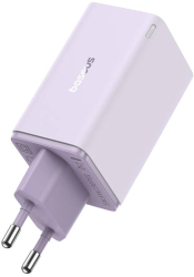 Incarcator retea Baseus GaN6 Pro 65W 2x USB si 2x USB-C Fast Charge Cablu USB-C la USB-C Violet 