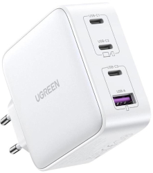 Incarcator Retea Ugreen CD226 GaN 100W 3 x USB-C 1 x USB-A PD 3.0 QC 4+ Alb 