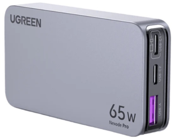 Incarcator retea Ugreen Nexode Pro 65W Ultra-Slim GaN 2x USB-C 1x USB-A Gri 