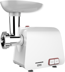 Masina de tocat Heinner Pearl 1340 MG-1340WH 1340 W accesoriu de rosii si carnati cutit din inox functie Reverse 2 site de taiere capa 