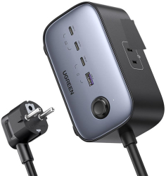 Prelungitor UGREEN Nexode Pro 100W 3x AC 220V 3x USB-C 1x USB-A 1.8m Gri 