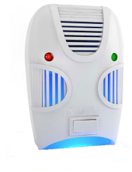 Aparat profesional PestStop 5 in 1 anti soareci tantari gandaci paianjeni acarieni unde electromagnetice ultrasunete alb acoperire 