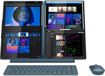 Laptop Lenovo Yoga Book 9 OLED 120Hz 2.8K Touch Intel Core Ultra 7 255H 32GB LPDDR5X 1TB SSD Intel Arc 140T Win 11 Home Tidal Teal 