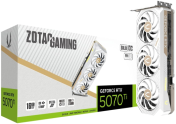 Placa video Zotac GeForce RTX 5070 Ti Solid Core OC White 16GB GDDR7 256-bit DLSS 4.0 