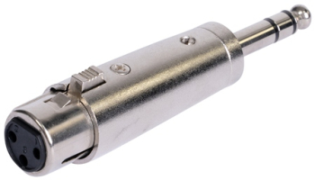 Adaptor audio XLR femeie - Jack barbat stereo constructie metalica. 