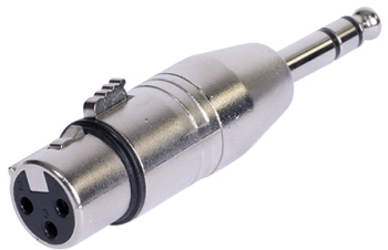 Adaptor audio XLR-Jack 6.35mm stereo metalic