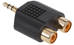 Adaptor Jack 3.5mm TATA-2RCA Gold 