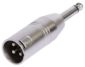 Adaptor XLR male to 6.35mm mono jack - metal