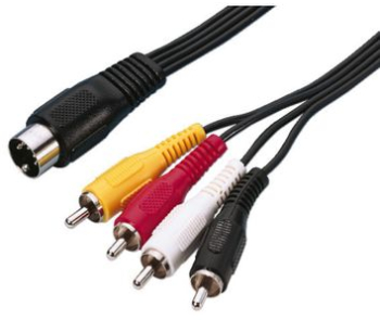 Cablu Audio Din 5 Poli Tata - 4 Rca Tata Ac-54 