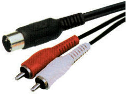 Cablu auxiliar 5 din - 2 RCA 