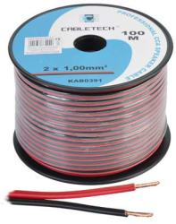 Cablu Difuzor CCA 2x1mm Negru/Rosu 100m 