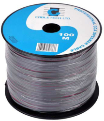 Cablu Difuzor CCA Negru 2x0.2 mm2 - 100m 