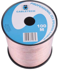 Cablu difuzor transparent CCA 2x0.5mm 100m 