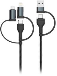 Cablu PD fast charging 5in1 1.2m - microusb usb lightning 