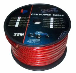 Cablu Putere Cupru 25m 6ga 7.8mm/13.29mm2 Rosu