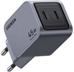 Incarcator retea Ugreen Nexode Pro 45W 2x USB-C GaN Fast Charger Gri 