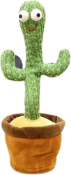 Jucarie de Plus KlaussTech Cactus Dansator Interactiva Baterii Verde 