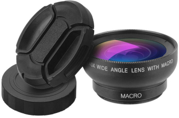 Lentile mobile Apexel Apl-0.45xwm pentru unghi larg si macro negru 