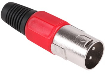 Mufa XLR Mascul Rosu - Conector audio pentru profesionisti. 