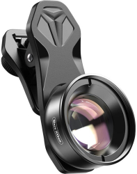 Obiectiv mobil pentru macrofotografie marca Apexel 100mm negru 