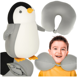 Perna gat pentru calatorii 2 in 1 model pinguin 39 x 34 cm 