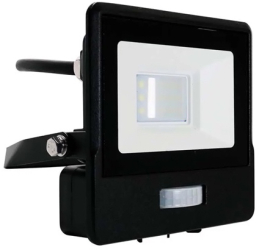 Reflector LED SMD 10W 6400K cu senzor de miscare - Negru 