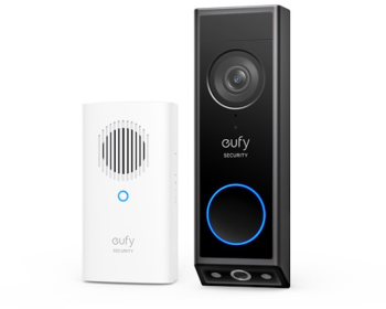 Set Sonerie video eufy S340 cu difuzor wireless Dual Camera 2K HD Negru