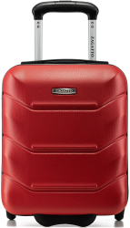 Troler cabina avion Zagatto® Rosu Dimensiune troler 40x30x20 cm Marime XS Troler mic Bagaj mana Compatibil Wizz Air Maner telesc 