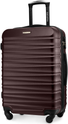 Troler mediu Zagatto® Burgundy 65x42x26 cm Maner telescopic din aluminiu 4 roti 360 Capacitate 60L Marime M Picioare de protect