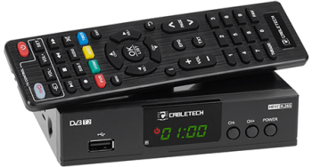 Tuner TV Digital DVB-T2 H.265 HEVC Cabletech LED 