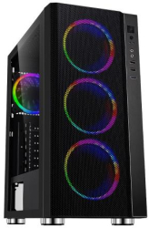 Carcasa SPACER RAINBOW, Middle Tower, ATX, fara sursa, sticla securizata 