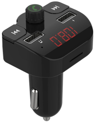 Adaptor FM Bluetooth 5.0 cu 2 porturi USB auxiliare. 