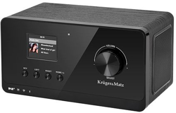 Aparat Radio Internet DAB+ Kruger and matz caracteristici si conectivitate Wi-Fi si Bluetooth. 