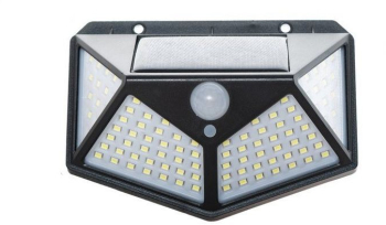 Aplica solara 100 LED-uri MT Malatec senzor miscare fixare perete 3 trepte intensitate alb rece IP67 