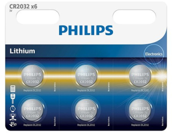 Baterie Litiu CR2032 Philips 6 Bucati Blister