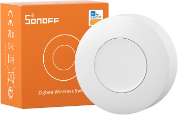 Buton inteligent wireless Sonoff Snzb-01p Zigbee telecomanda rotunda 
