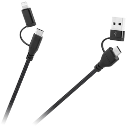 Cablu Convesor USB C/Lightning la USB A 1m 2+2 