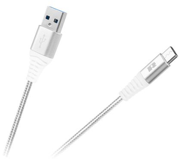 Cablu de Date USB - USB Tip C Rebel 100cm Blanc 