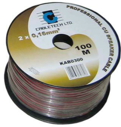 Cablu difuzor negru cupru 0.75mm 100m.