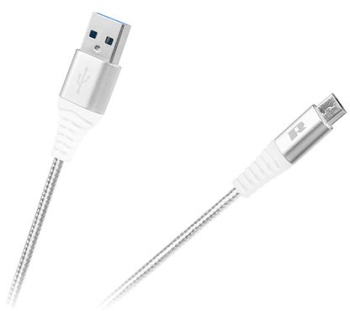 Cablu pentru incarcare si date USB 2.0 alb 100cm 