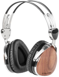 Casti Audio cu Design Eleganta din Lemn de Nuc 