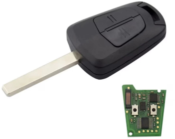 Cheie Auto Completa Techstar Compatibila Opel Astra H Corsa D Zafira B Meriva Combo 2004-2014 - PCF7941 Higtag2 434 MHz cu 2 Butoan 