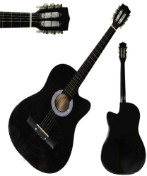 Chitara Klausstech Acustica 3/4 Neagra Si Husa Impermeabila 