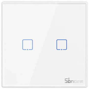 Comutator Smart Wireless perete Sonoff T2eu2c-rf 433mhz 2 canale 