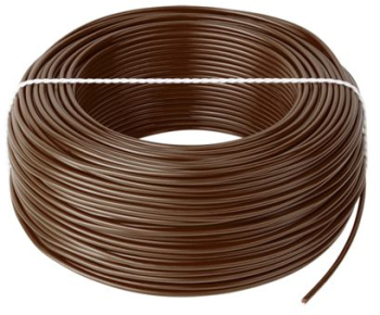 Conductor de cupru maro H05v-k 1x1.5 pentru instalatii interioare 