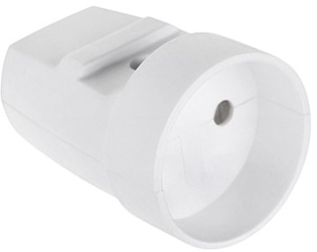 Cupla Electrica Alba pentru Cablu de Alimentare 