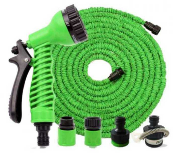 Furtun de gradina cu pistol multifunctional Smart Rubber 15 m Verde 