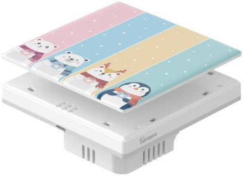 Husa decorativa pentru comutatorul tactil Sonoff Cartoon T5 4c. 